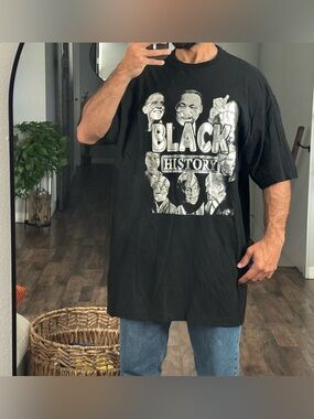Flying Horse T-shirt Historical Figures Mens 4XL Black History